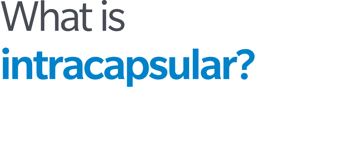 What is intracapsular?