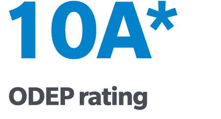 10A* ODEP rating 