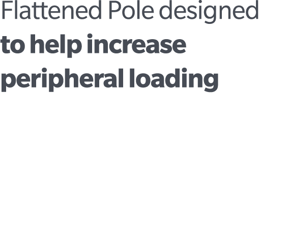 Flattened Pole designed to help increase peripheral loading