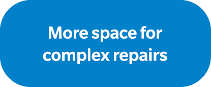 More space for complex repairs