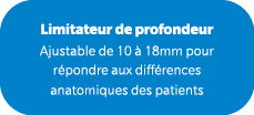 Limitateur de profondeur Ajustable de 10  18mm pour r pondre aux diff rences anatomiques des patients 