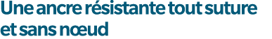 Une ancre r sistante tout suture et sans n ud