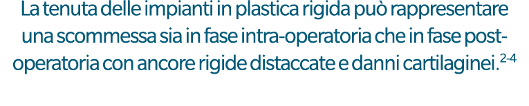 La tenuta delle impianti in plastica rigida pu rappresentare una scommessa sia in fase intra operatoria che in fase ...