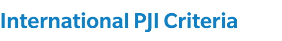 International PJI Criteria