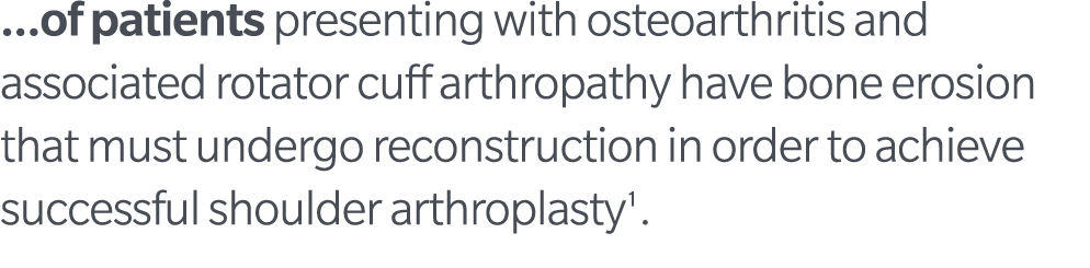 ...of patients presenting with osteoarthritis and associated rotator cuff arthropathy have bone erosion that must und...